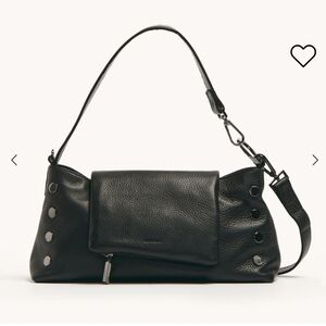 Hammitt VIP Satchel Black/Gunmetal Leather Shoulder Bag